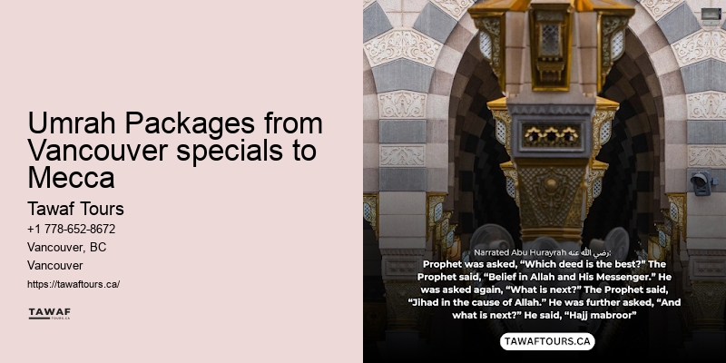 Vancouver Umrah travel packages deals to Mecca