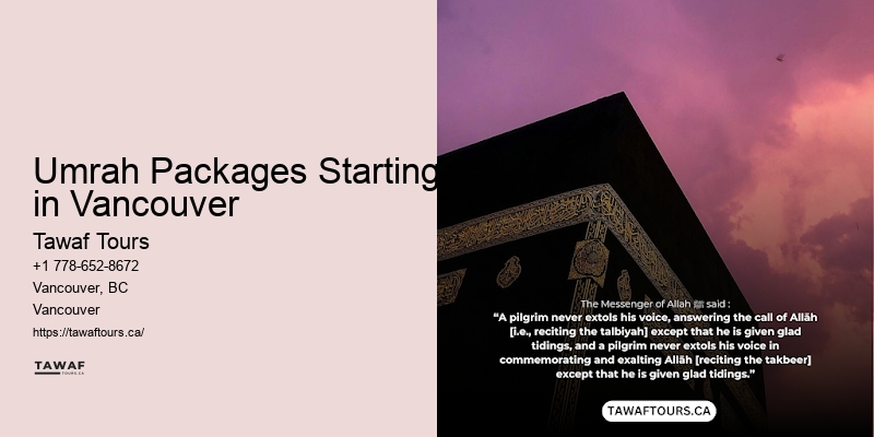 Umrah Packages from Vancouver to Mecca