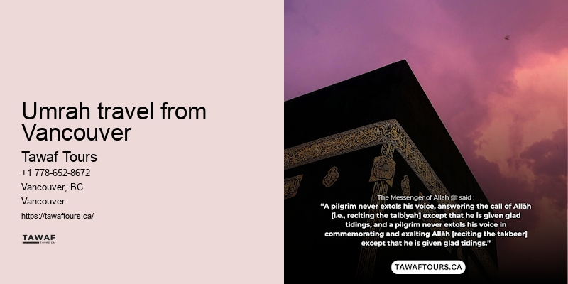 Vancouver Umrah travel packages specials