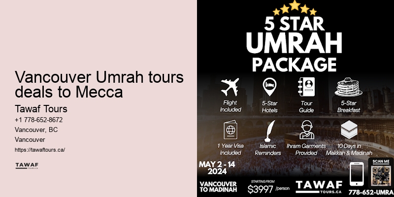Vancouver Umrah tours specials