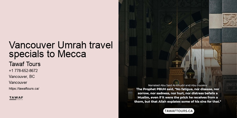 Vancouver Umrah travel packages specials to Mecca