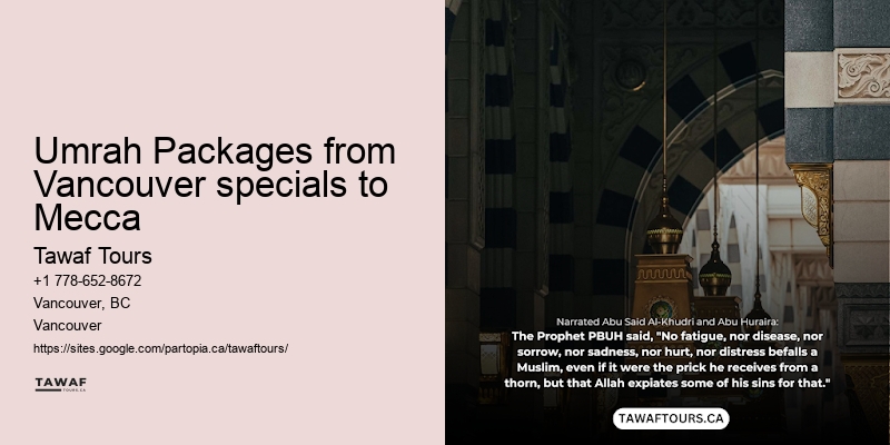 Umrah Packages Including Accommodation Vancouver