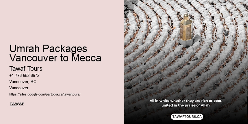 Vancouver Umrah packages deals to Mecca