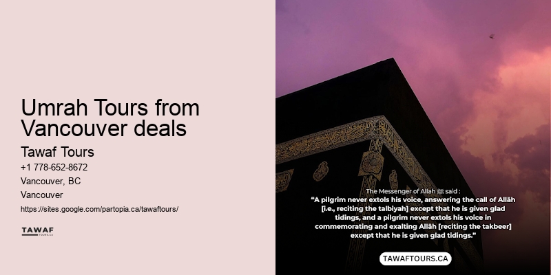 Vancouver Umrah Cultural Tour Packages
