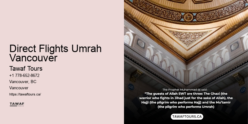 Budget Pilgrimage Packages Direct Flights Umrah Vancouver