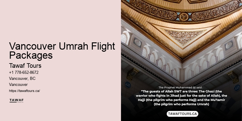 Personalized Umrah Packages Vancouver Umrah Flight Packages