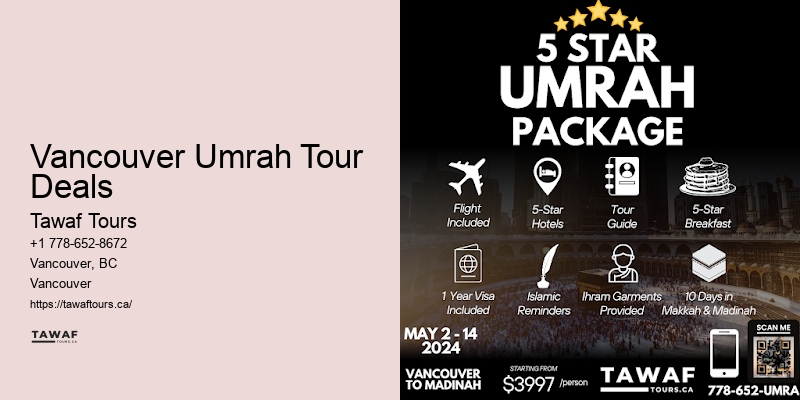 Vancouver Umrah Tour Deals Affordable Umrah Deals